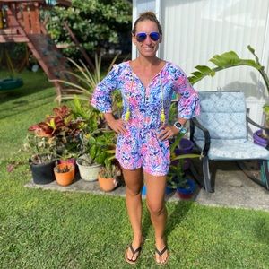 Lilly Pulitzer deal lago romper size XS